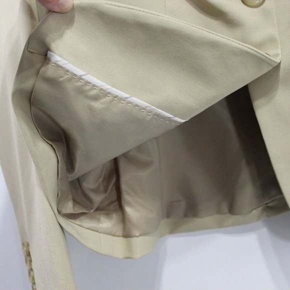 The Limited Collection Beige Suit Blazer Jacket Womens Size 4 Pockets 2 Buttons - Picture 5 of 6